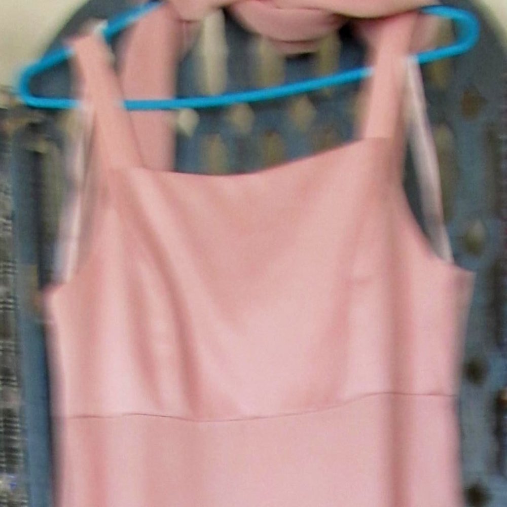 Pink Satin and Chiffon Prom/Evening Dress